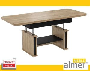 Ławostół Ława Stół L02 rozkładany 120(+40)x70 dąb craft złoty czarny