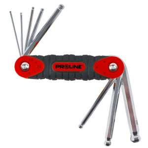 48378 Klucze imbusowe hex z kulką CrV   zestaw 8 elementów, 1.5-8mm, Prolin