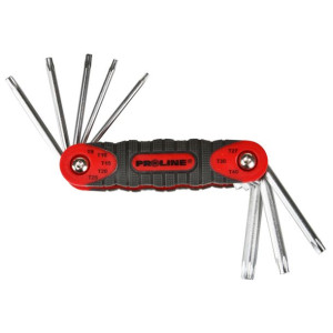 48388 Klucze Torx CrV zestaw 8 elementów T9-T40, Proline