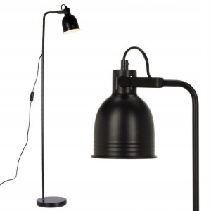 Lampa stojąca do sypialni czytania nocna czarna
