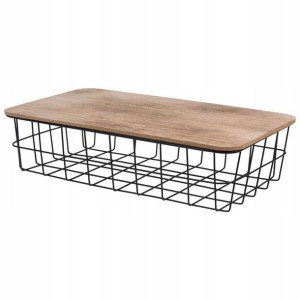 Czarny metalowy kosz na owoce patera miska loft