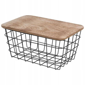 Czarny metalowy kosz na owoce patera miska loft