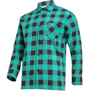 LPKF22XL Koszula flanelowa w kratę, granatowa, H:188-194, C:116-120, 2XL, L