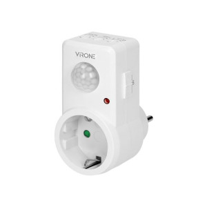 Gniazdkowy czujnik ruchu 120°, IP20, 280W, wersja Schuko