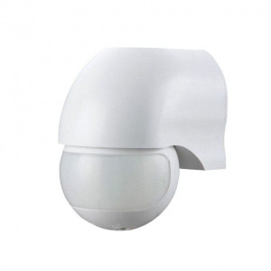 Czujnik ruchu 180st., regulacja pionowa i pozioma, IP44, 1200W, biały