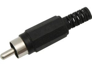 1021  Wtyk rca chinch  czarny
