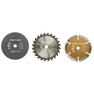 Zestaw tarczy hss+tct+diamentowa do przecinarki tpw600k - 3 sztuki
