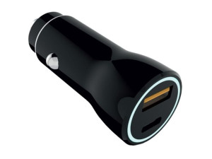 75-755  Ładowarka samochodowa gn.usb+usb-c 36w