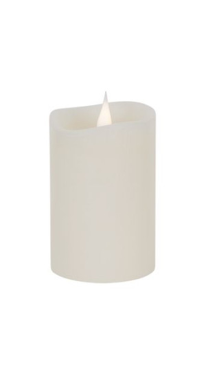 Świeca woskowa LED mała  ivory