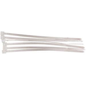 59230B Opaski zaciskowe 3,6x300 mm białe 100 sztuk, Mega