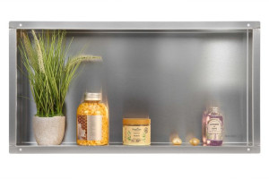 Balneo WALL-BOX NO RIM - Półka wnękowa bezramkowa INOX 60x30x10 cm