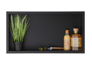 Balneo WALL-BOX ONE Black - Półka pojedyncza czarna 60x30x7 cm