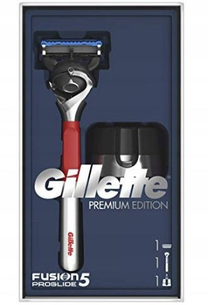 Gillette Fusion Maszynka Ostrze + Podstawka Zestaw