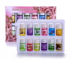 Zestaw Olejków Zapachowych Aromaterapia 12szt