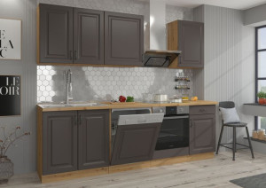 Meble kuchenne STILO - GRAFIT MAT + ARTISAN