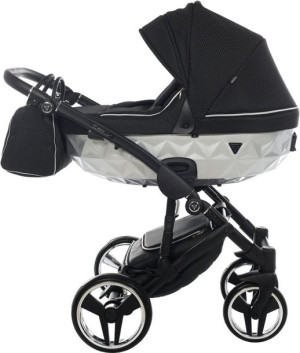 Junama Diamond Mirror Satin wózek wielofunkcyjny 2w1 Black Silver 01