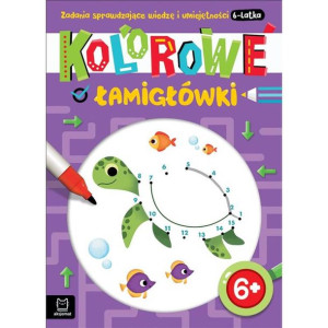 Kolorowe łamigłówki. Krzyżówki labirynty 6-latek