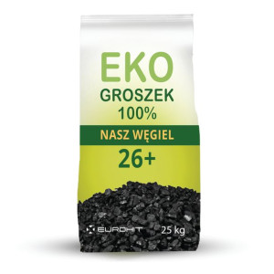Ekogroszek Węgiel 750kg / 25kg Worek 24-26mj
