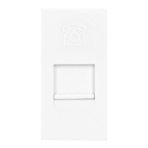 NOEN RJ11, gniazdo modułowe 22,5x45mm telefoniczne RJ11, białe