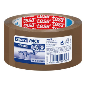 H5716800 Taśma pakowa mocna  cichoodwijalna 66m / 50mm brązowa Tesa
