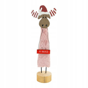 Drewniana figurka dekoracyjna Renifer XMAS 33 cm
