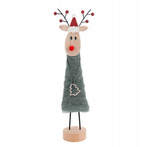 Drewniana figurka dekoracja Renifer 33 cm prezent