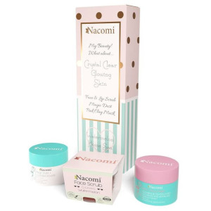zestaw maska oczyszczająco-ściągająca Różowa 50g + odświeżający peeling