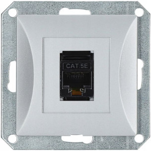 Gniazdo moduł internetowe LAN RJ45 OPAL srebrny