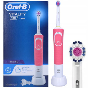 Szczoteczka Oral-b D100 3d White Różowa Vitality