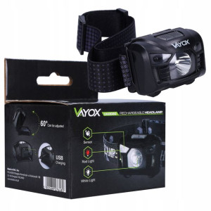 Latarka Lampa Czołowa Czołówka Led Usb Vayox 100lm