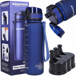 Bidon Filtr Butelka Aquaphor City Granat + 3 Filtr