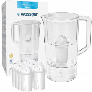 Dzbanek Wessper Aquaclassic Biały 10x Filtr Wkład