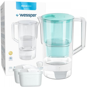 Dzbanek Filtrujący Wessper 3x Wkłady Aquamax