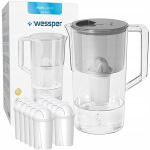 Dzbanek Wessper Aquaclassic Szary 11x Filtr Wkład