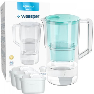 Dzbanek Wessper Aquamax Miętowy 4x Filtr Wkład