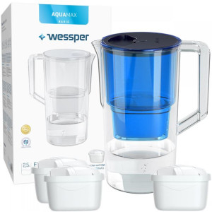 Dzbanek Filtrujący Wessper Aquamax 2,5l + 4x Wkład
