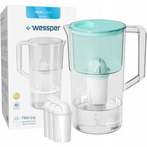 Dzbanek Filtrujący Wessper Aquaclassic + 4x Wkład