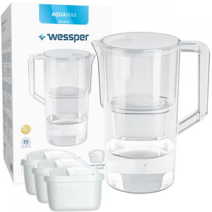 Dzbanek Filtrujący Wodę Wessper + 4x Filtr