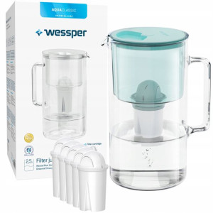 Dzbanek Szklany Wessper Crystalline + 6x Wkład