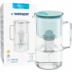Dzbanek Szklany Wessper Aquaclassic Miętowy +filtr