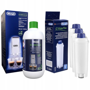 3 x Filtr DeLonghi DLS C002 + 1 x Odkamieniacz