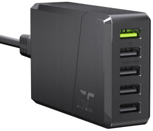Ładowarka Sieciowa Szybka Gc 52w 5x Usb 5 Portów