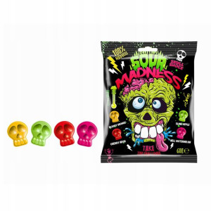 Sour Madness Ekstremalnie Kwaśne Cukierki 60g