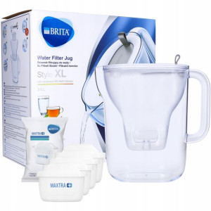 Zestaw Dzbanek Brita Style Szary Xl+ 4 Filtr Brita