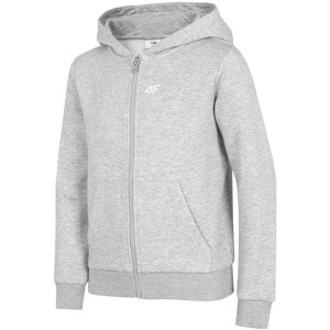 Bluza dla dziewczynki 4f szary melanż hjz22 jbld001 25m