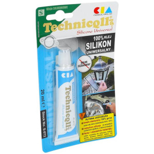 Silikon Uniwersalny Klej Bezbarwny 20ml Do Glazury