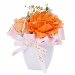 FLOWERBOX mydlany bukiet róże doniczce prezent