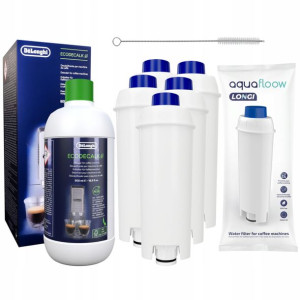 5x Filtr Longi Do Ekspresu + Odkamieniacz Delonghi