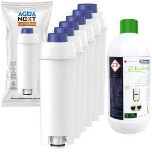 Zestaw Delonghi 6x Filtr wody + ODKAMIENIACZ 500ml