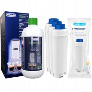 Zestaw Delonghi - 3x Filtr + 1x ODKAMIENIACZ 500ml